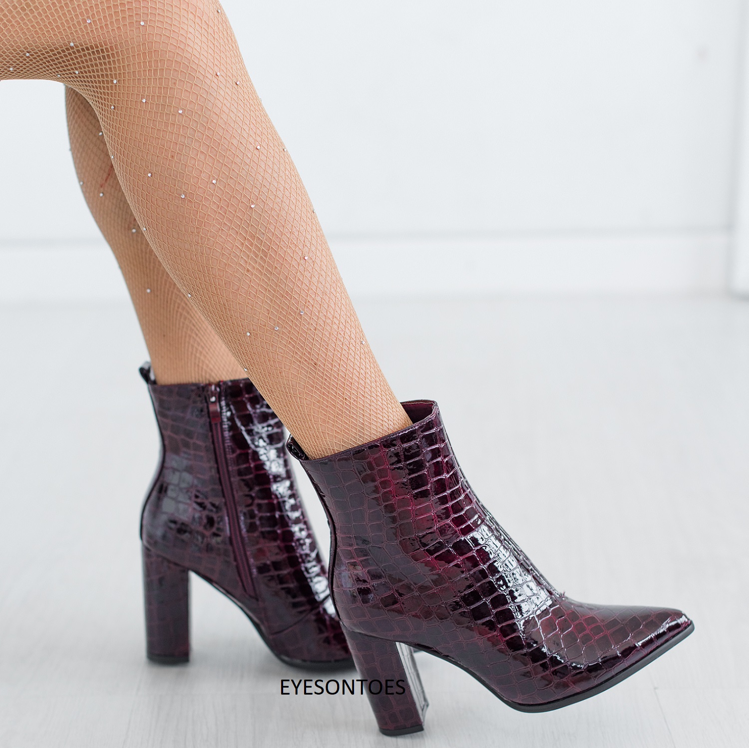 block heel croc boots